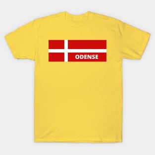 Odense City in Danish Flag T-Shirt